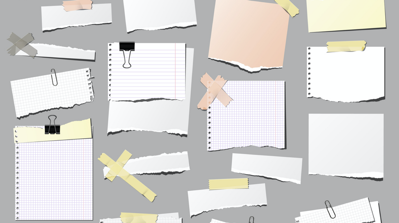 collection of post its