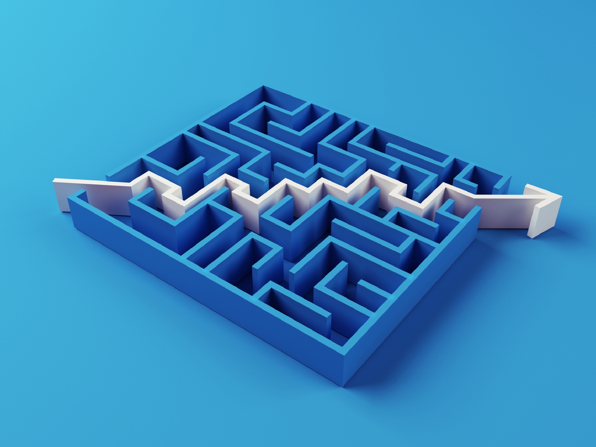 Photo of a solved maze